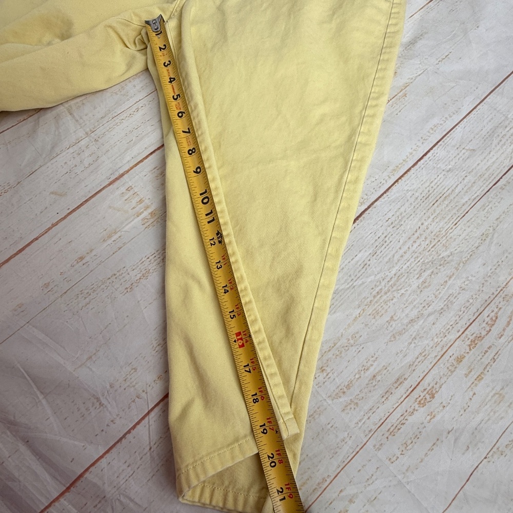 Lauren Ralph Lauren | Yellow Mid-Calf/Croppedโ Pants | Cotton | Size Tag Removed - Picture 9 of 10